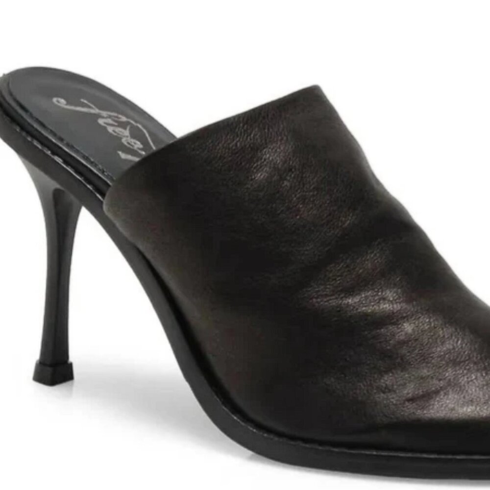 free people leila heeled mule brown brand new